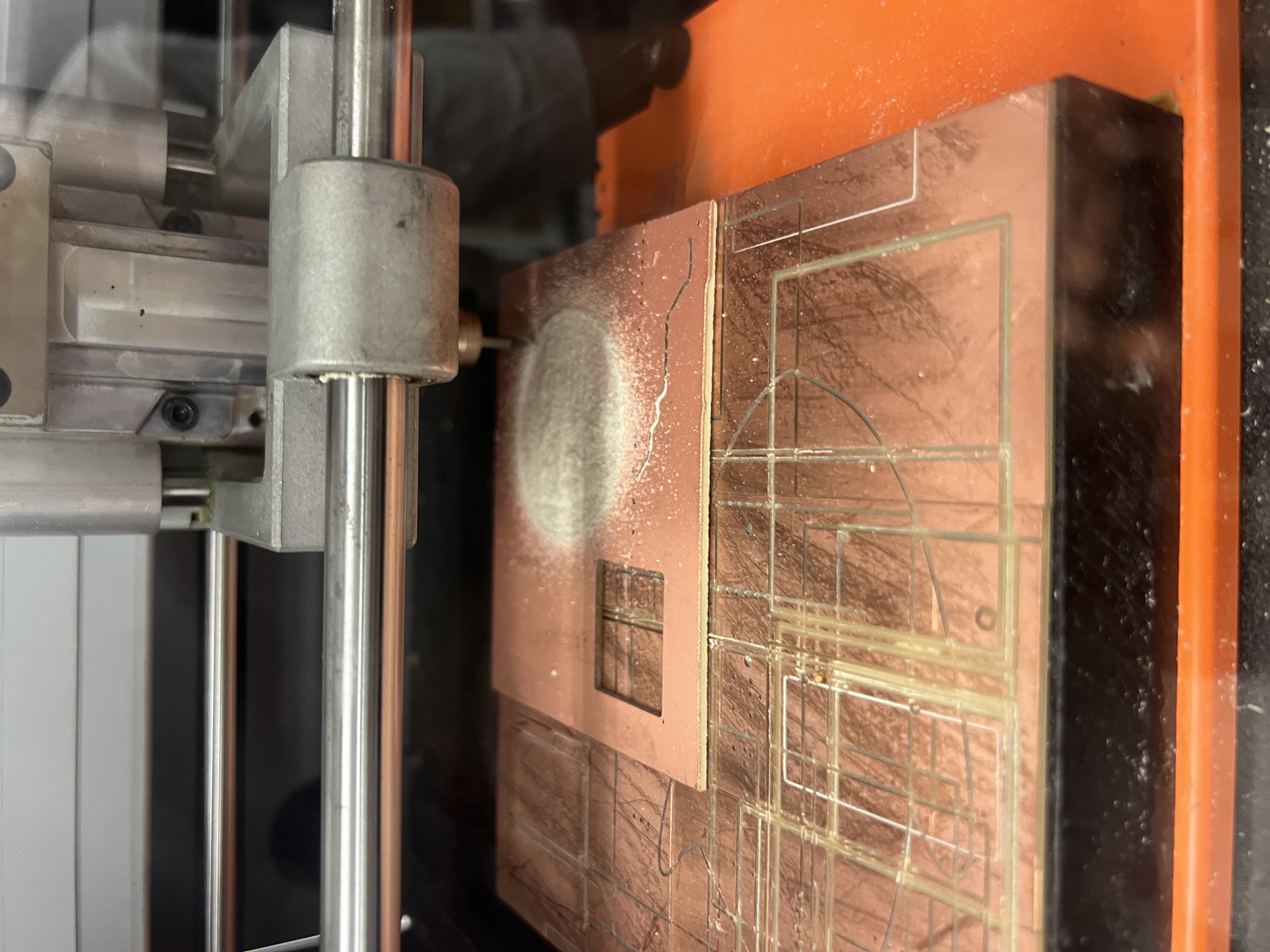 Milling traces on the PCB